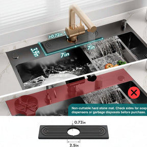 Sink Mat Diatomite Stone Faucet Drying Tray Kitchen Counter