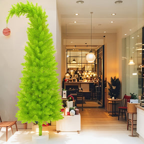 Árvore de Natal Slim Artificial de Chão Decoração Sazonal para Casa
