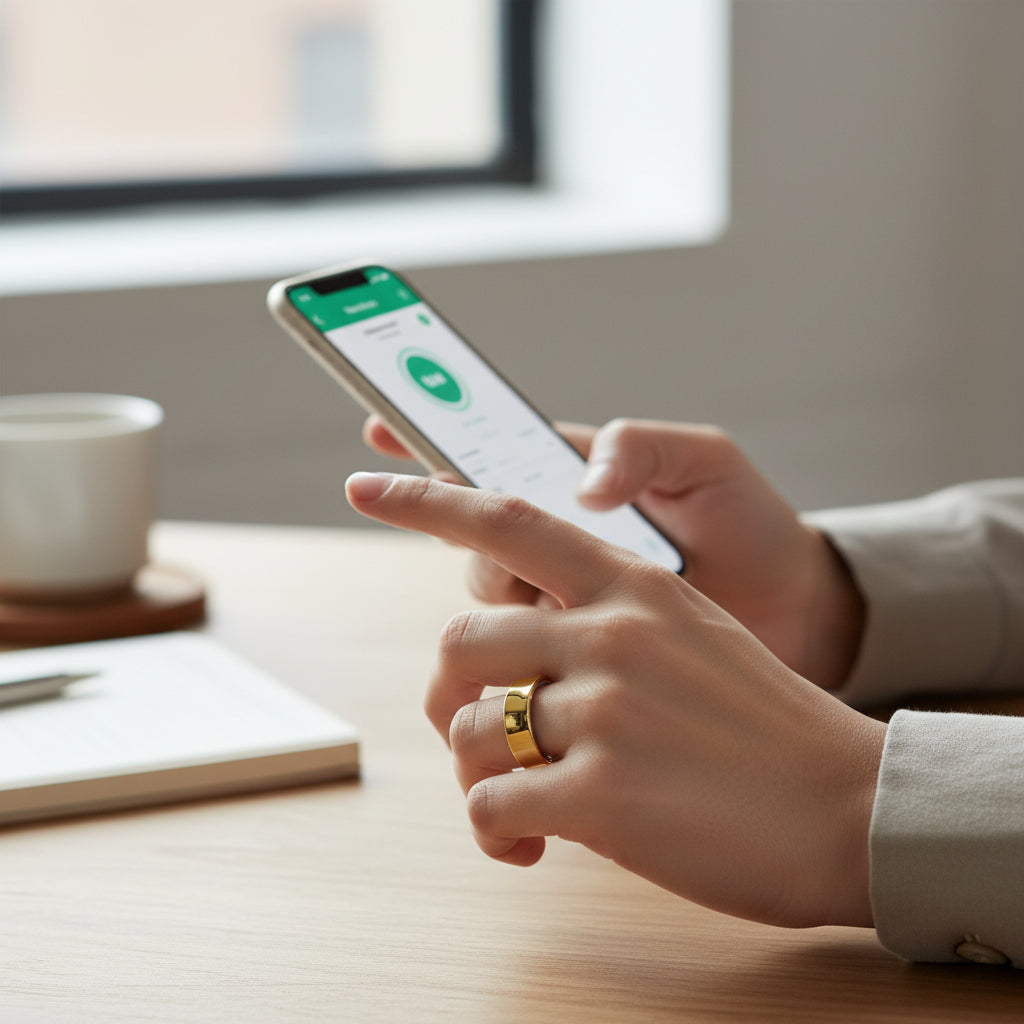 Anel Inteligente Rastreador de Fitness Monitor de Saúde À Prova D'água Anel de Sono
