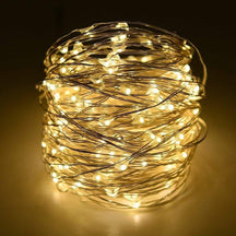 Varal de Luzes Solar para Área Externa (Fio Transparente)