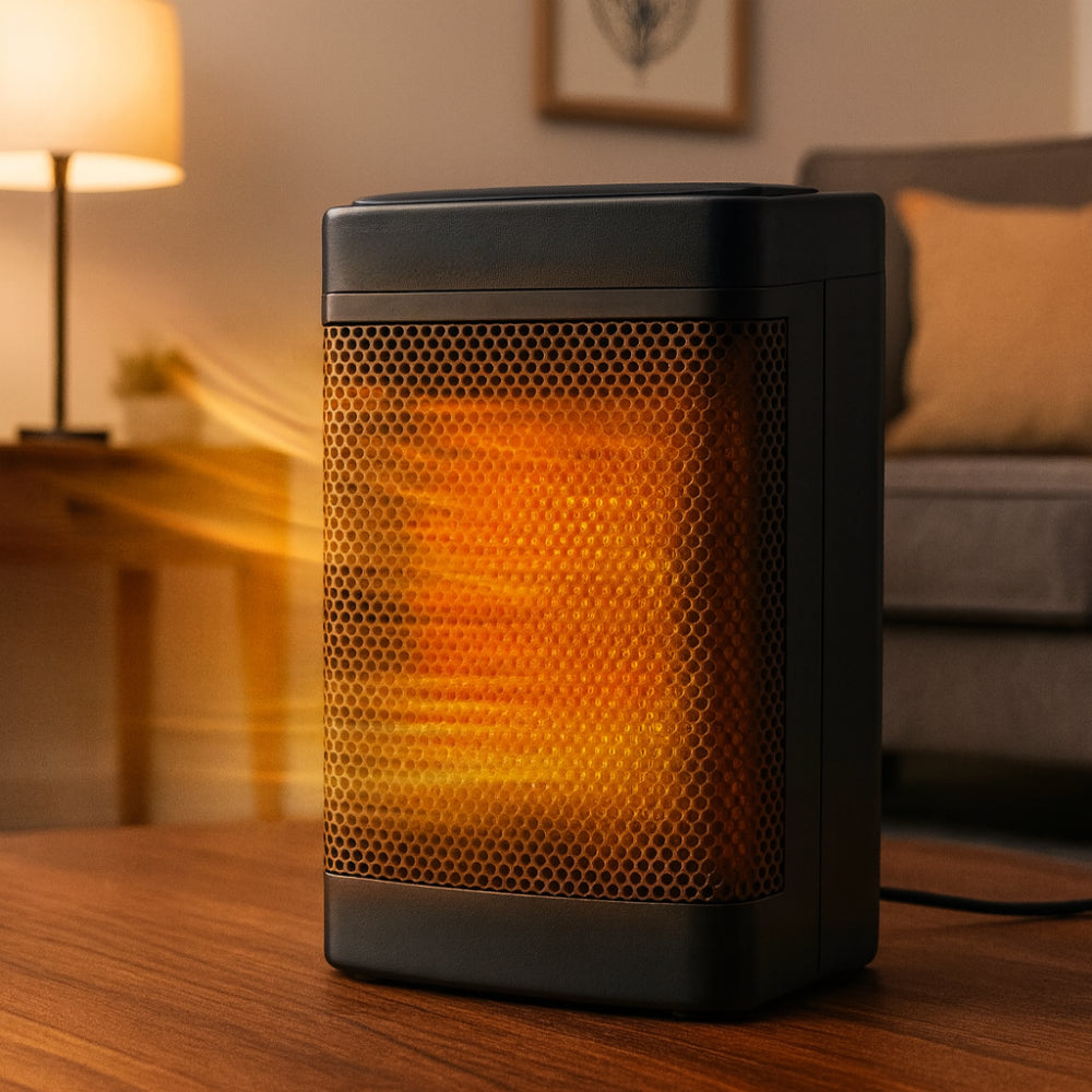 Aquecedor Elétrico Port átil para Ambientes com Termostato, Temporizador e Oscilação
