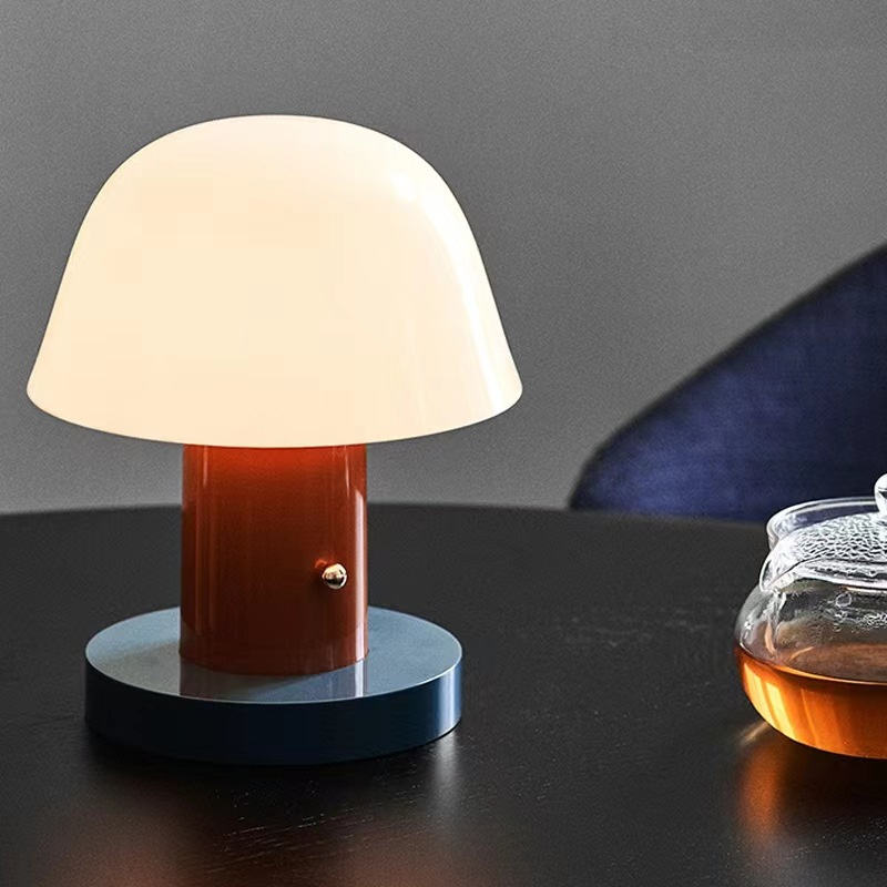 Luminária de Mesa Cogumelo | Luz LED Moderna Recarregável