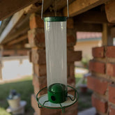 Comedouro de Metal para Pássaros à Prova de Esquilos Tubular para Pendurar em Áreas Externas e Quintais