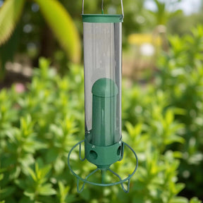 Comedouro de Metal para Pássaros à Prova de Esquilos Tubular para Pendurar em Áreas Externas e Quintais