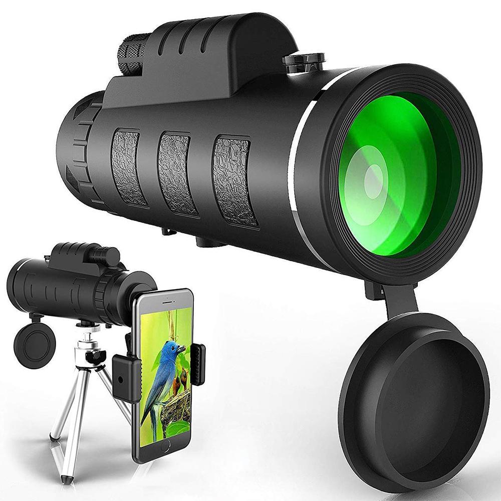 Monocular Starscope HD – Monocular de Alta Potência com Suporte para Smartphone e Tripé – Telescópio Monocular à Prova D'água