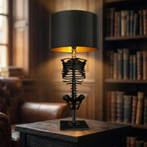 Luminária de Mesa com Detalhe de Esqueleto Gótico