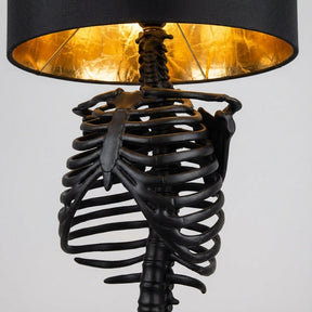 Luminária de Mesa com Detalhe de Esqueleto Gótico