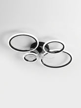 Modern 4 ring fandelier ceiling fan with LED light