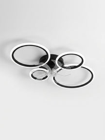 Modern 4 ring fandelier ceiling fan with LED light