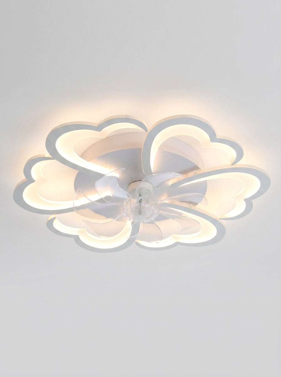 Low Profile Fandelier Ceiling Fan with Light - Cloud Bloom LED Fan