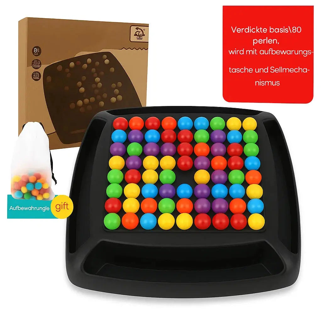 Jogo de Tabuleiro de Estratégia com Bolinhas de Gude – Treino de Concentração e Jogo Divertido para a Família