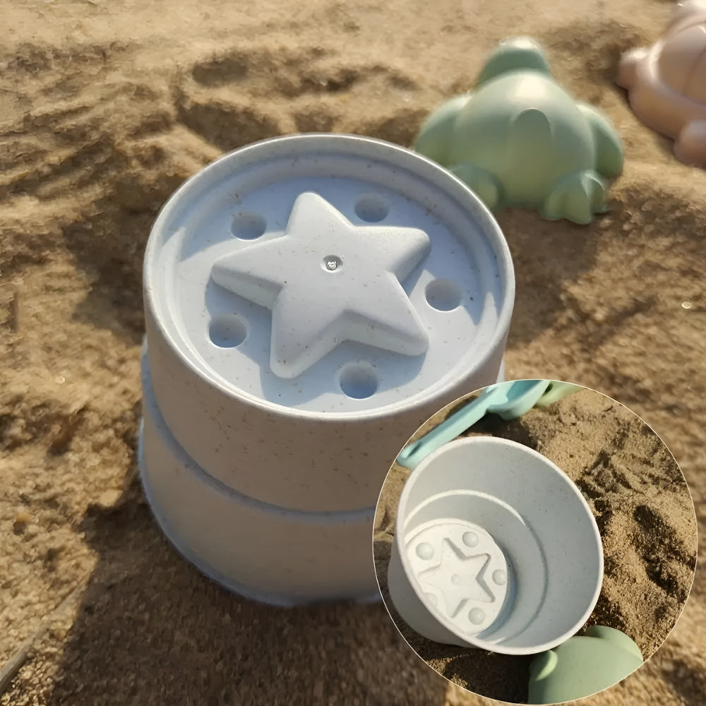 Conjunto de Brinquedos de Praia de Verão Balde de Areia Dobrável para Crianças ao Ar Livre