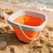 Conjunto de Brinquedos de Praia de Verão Balde de Areia Dobrável para Crianças ao Ar Livre