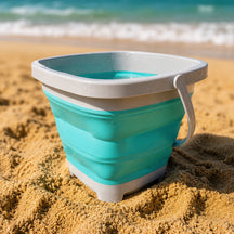 Conjunto de Brinquedos de Praia de Verão Balde de Areia Dobrável para Crianças ao Ar Livre