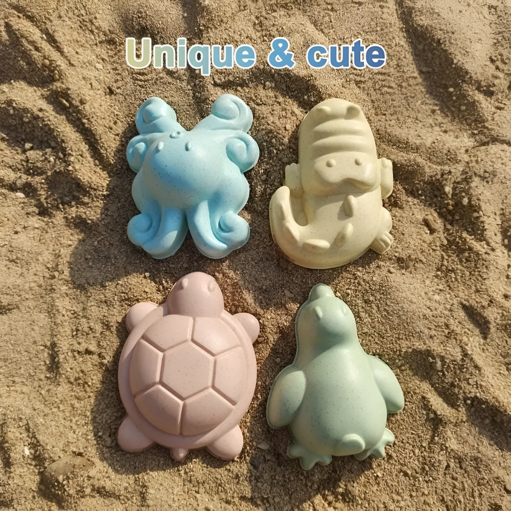 Conjunto de Brinquedos de Praia de Verão Balde de Areia Dobrável para Crianças ao Ar Livre