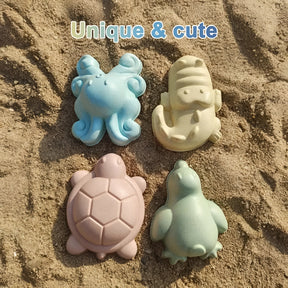 Conjunto de Brinquedos de Praia de Verão Balde de Areia Dobrável para Crianças ao Ar Livre