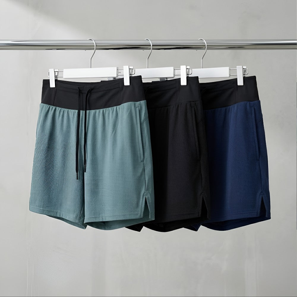 Shorts de Corrida Masculinos Shorts de Maratona Shorts de Treino com Bolso