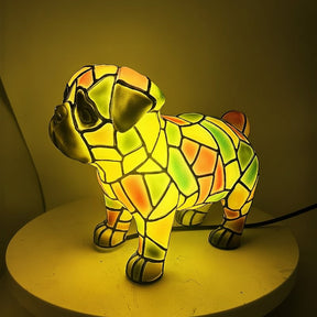 Luminária de Mesa Decorativa em Resina com Formato de Cachorro