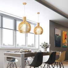 Luminária Pendente de Madeira Feita à Mão | Design Escandinavo Natural