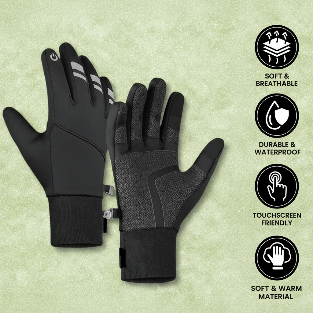Winter Gloves Thermal Touchscreen Windproof Waterproof Cycling