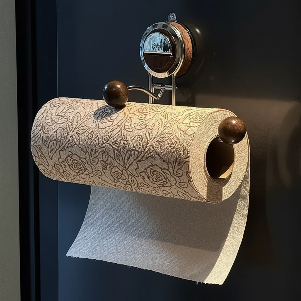 Suporte para Papel Higiênico Adesivo de Parede em Aço Inoxidável