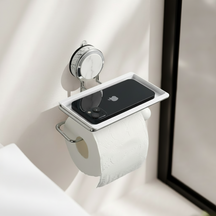 Suporte para Papel Higiênico Adesivo de Parede em Aço Inoxidável