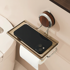 Suporte para Papel Higiênico Adesivo de Parede em Aço Inoxidável