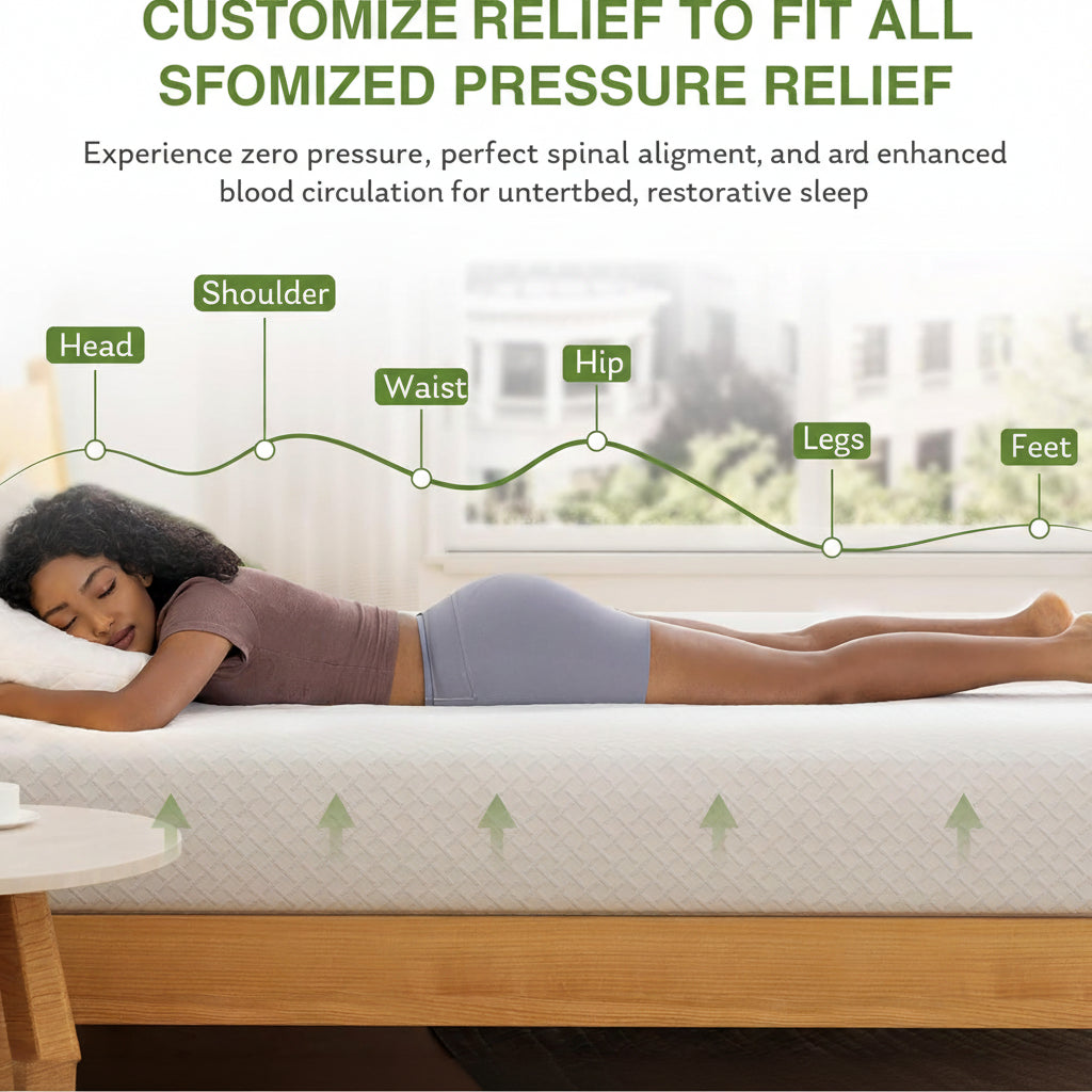 Colchão de espuma viscoelástica tamanho solteiro com suporte refrescante para dormir