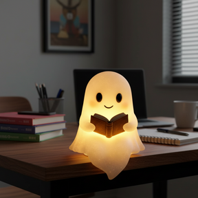Luminária de Mesa Fantasma Luz Noturna LED Quente Decoração de Cabeceira