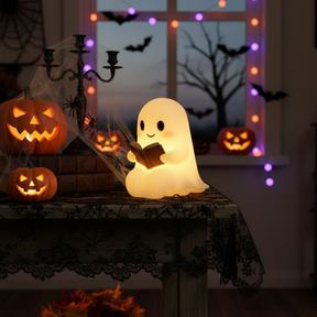 Luminária de Mesa Fantasma Luz Noturna LED Quente Decoração de Cabeceira