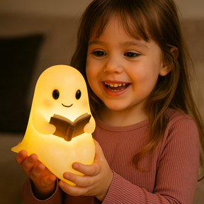 Luminária de Mesa Fantasma Luz Noturna LED Quente Decoração de Cabeceira