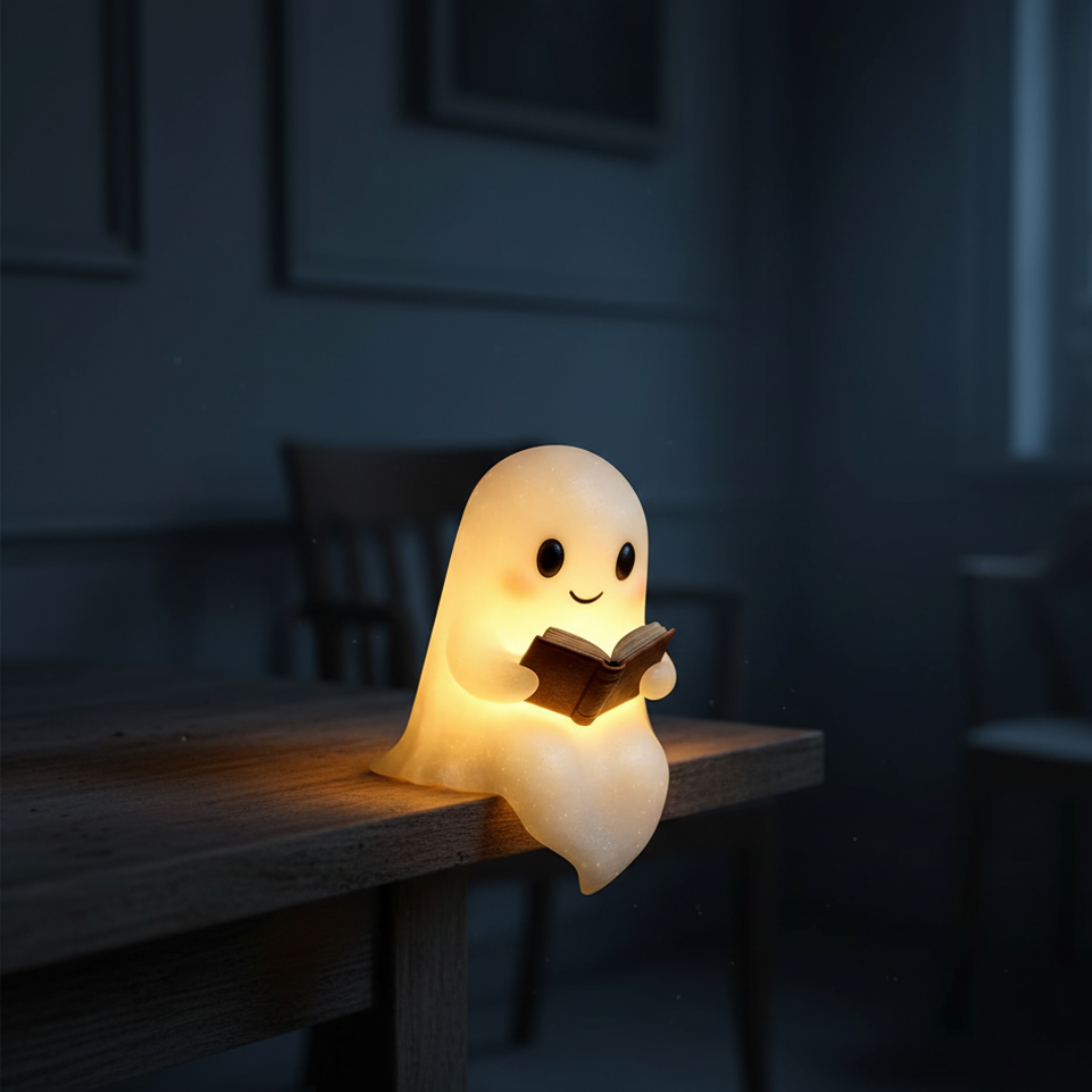 Luminária de Mesa Fantasma Luz Noturna LED Quente Decoração de Cabeceira