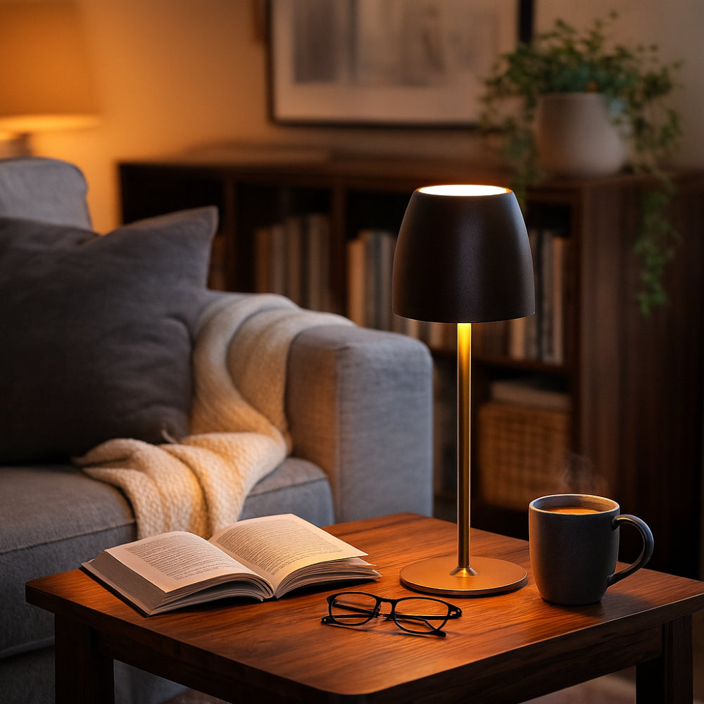 Luminária de Mesa LED Externa Moderna Sem Fio com Intensidade Regulável