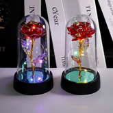 Luminária Rosa LED Luz Noturna Cúpula Decorativa Presente