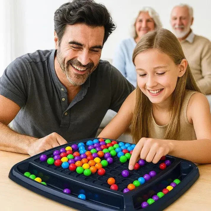 Jogo de Tabuleiro de Estratégia com Bolinhas de Gude – Treino de Concentração e Jogo Divertido para a Família
