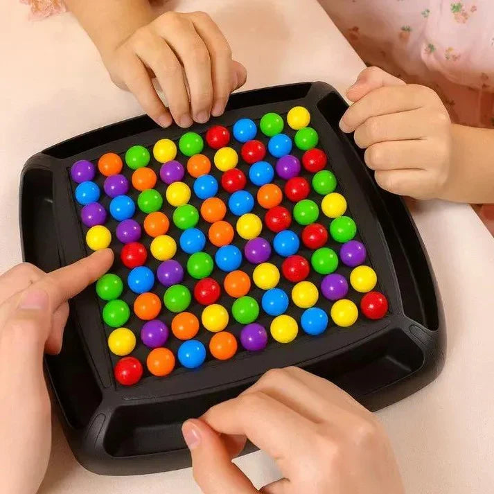 Jogo de Tabuleiro de Estratégia com Bolinhas de Gude – Treino de Concentração e Jogo Divertido para a Família