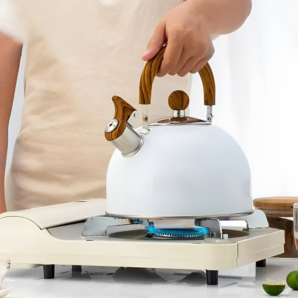 Chaleira de Aço Inoxidável com Apito para Fogão