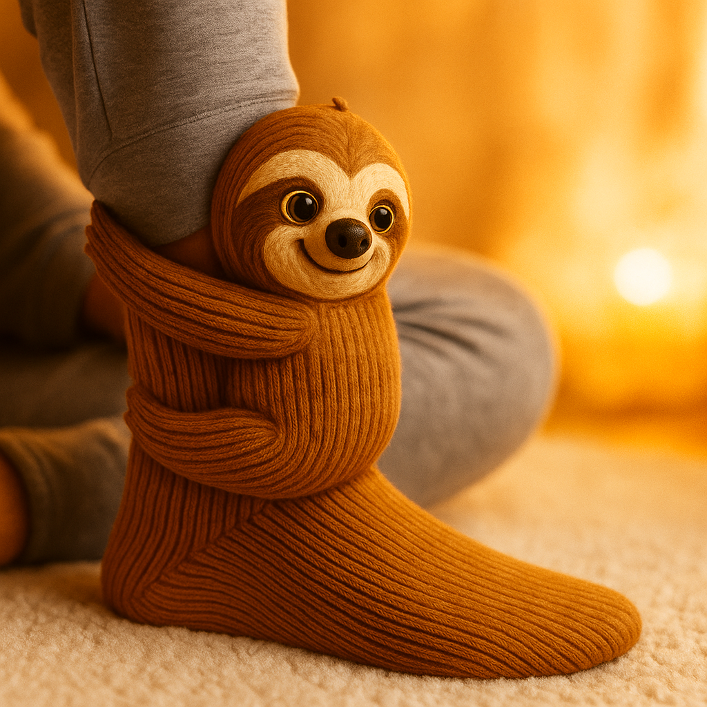 Pantufas de Inverno com Estampa de Animal Peluciado