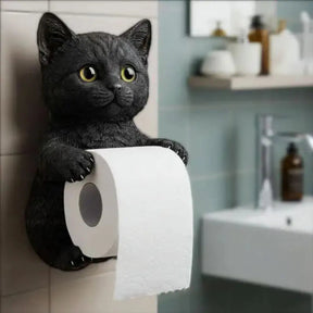 Cat Head Toilet Paper Holder – Decorative 3D Design & Bathroom Novelty Decor