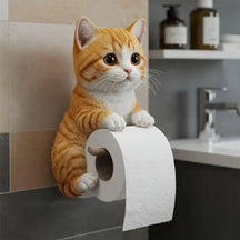 Cat Head Toilet Paper Holder – Decorative 3D Design & Bathroom Novelty Decor
