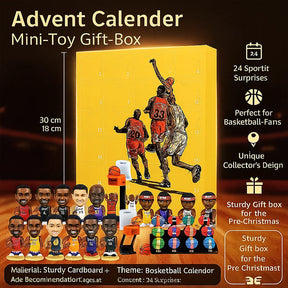 Conjunto de Colecionador de Mini Figuras: Calendário do Advento de Basquete de Brinquedo