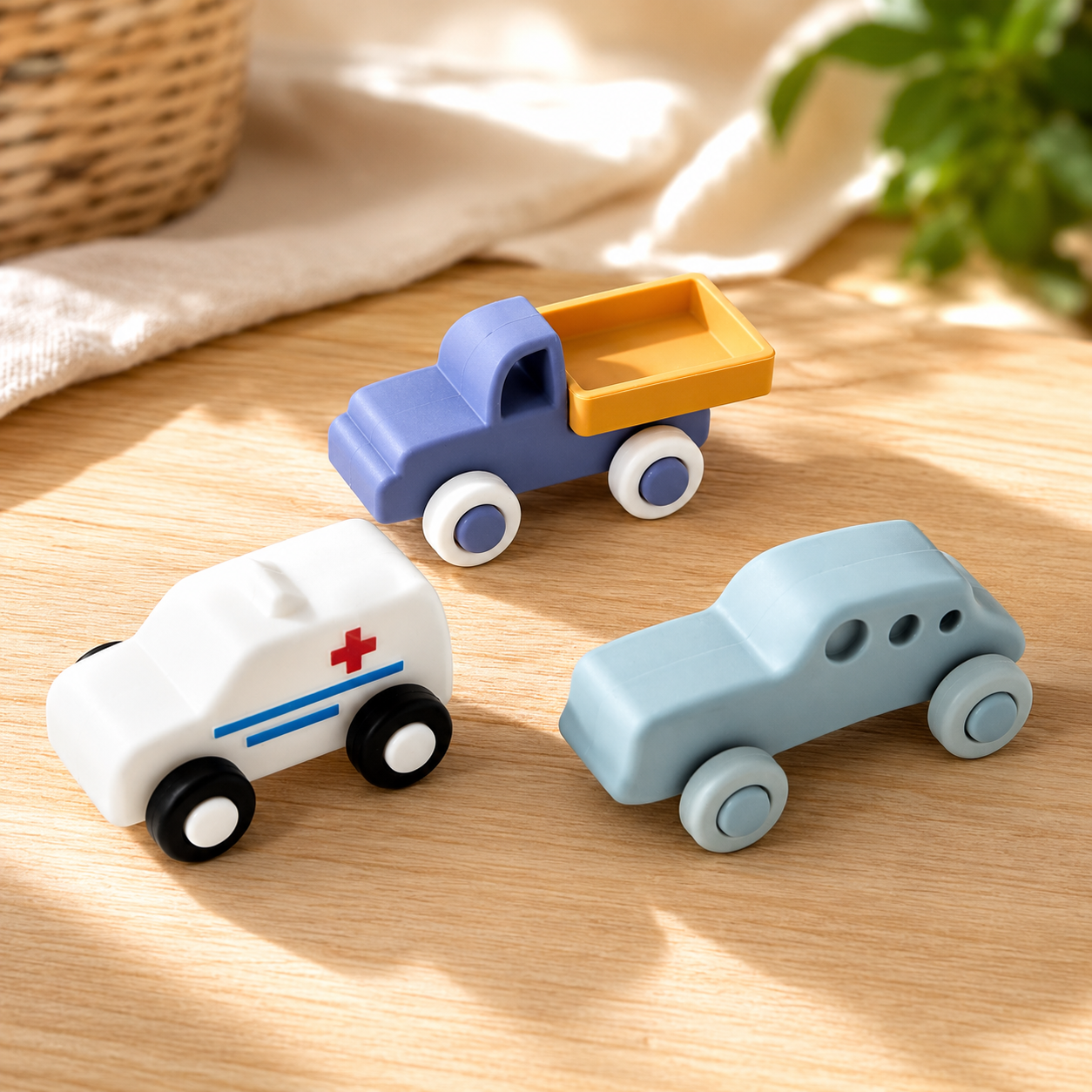 Conjunto de Carrinhos de Brinquedo para Crianças - Veículos de Fricção e Empurrar