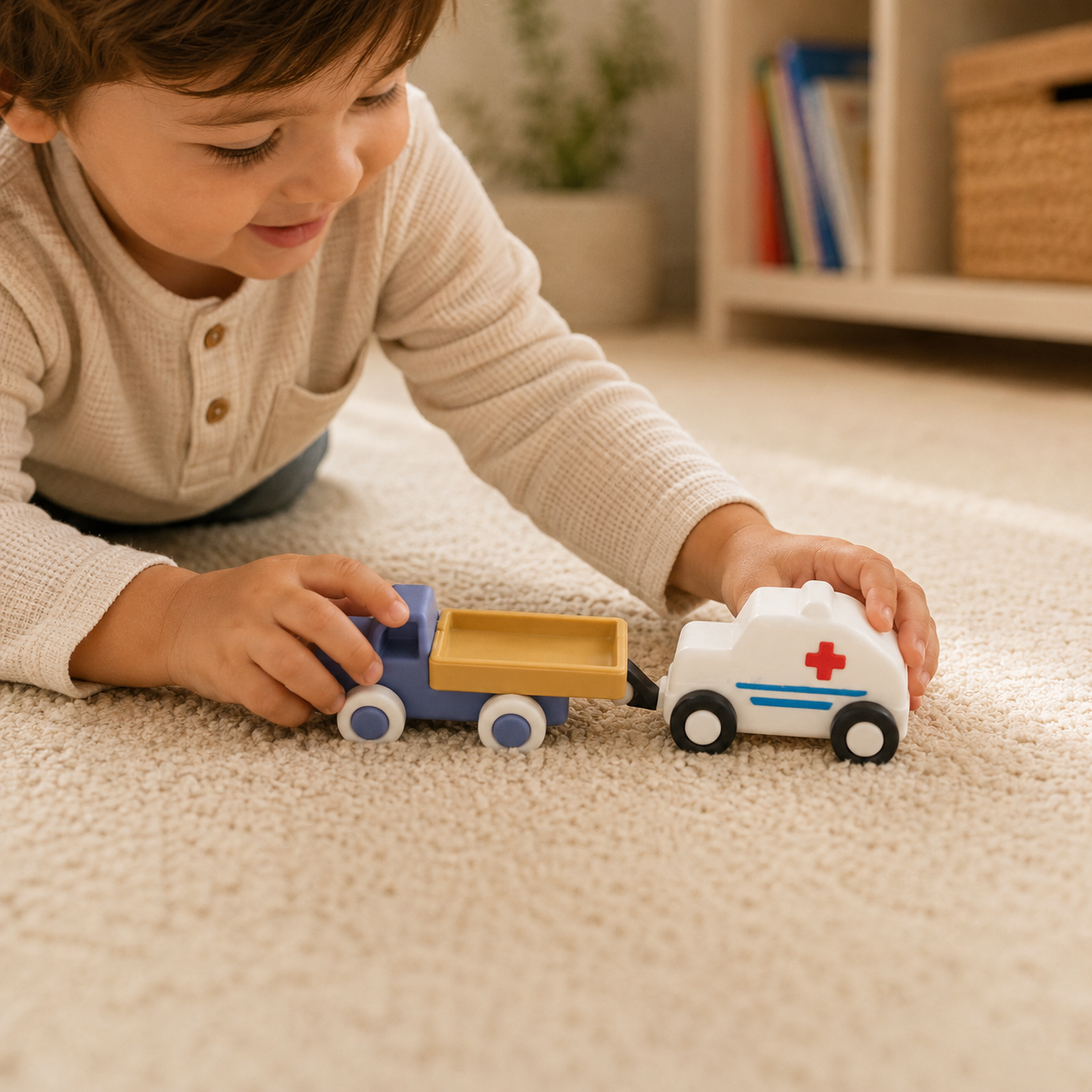 Conjunto de Carrinhos de Brinquedo para Crianças - Veículos de Fricção e Empurrar