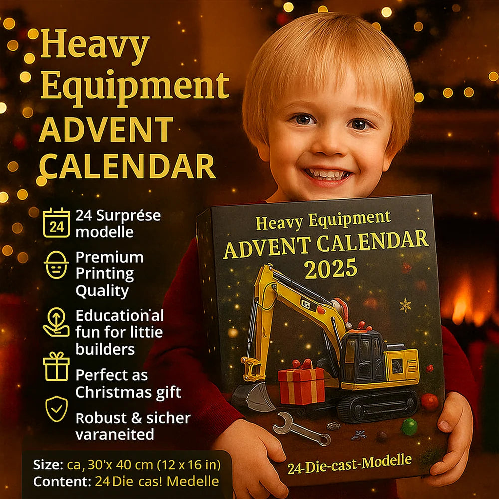 Calendário do Advento de Construção com Conjunto de Veículos Die Cast