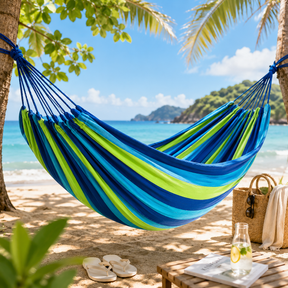 Rede de Camping para Viagem Portátil Leve de Lona com Tela