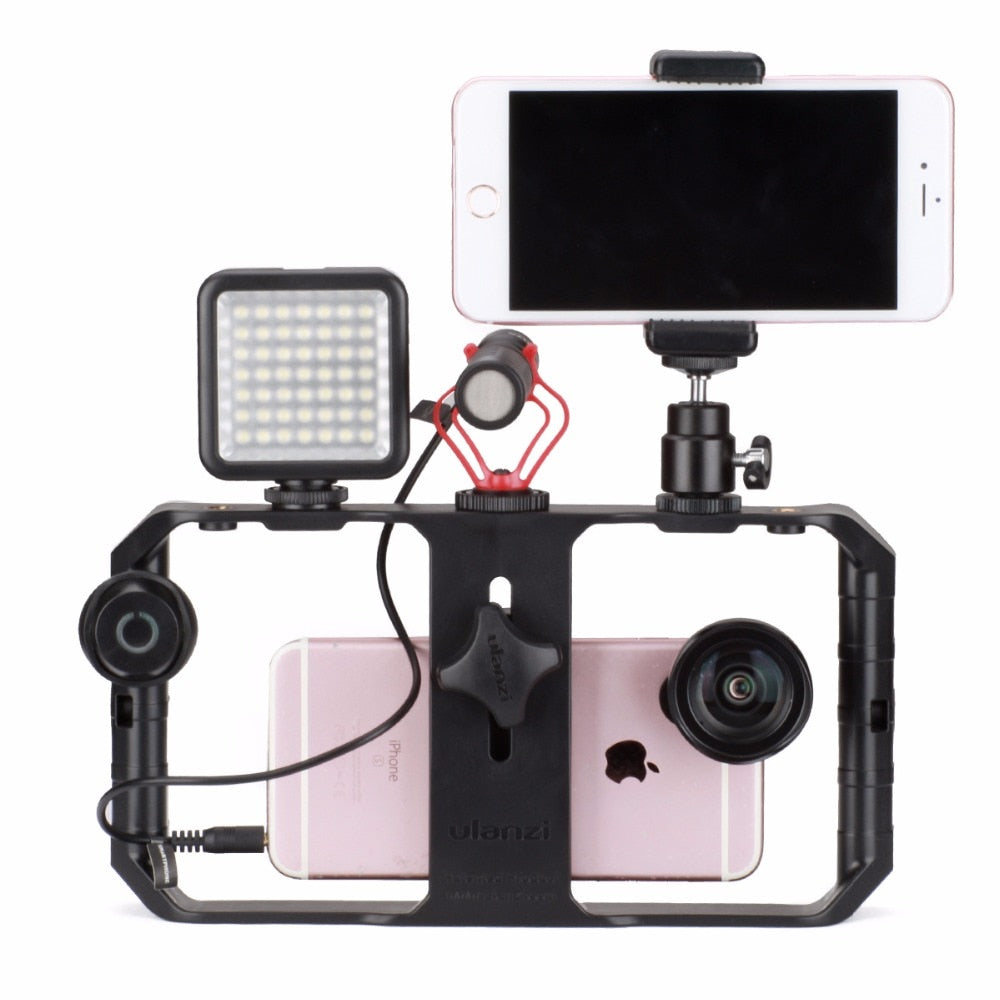 Estabilizador de Vídeo para Smartphone com Luz