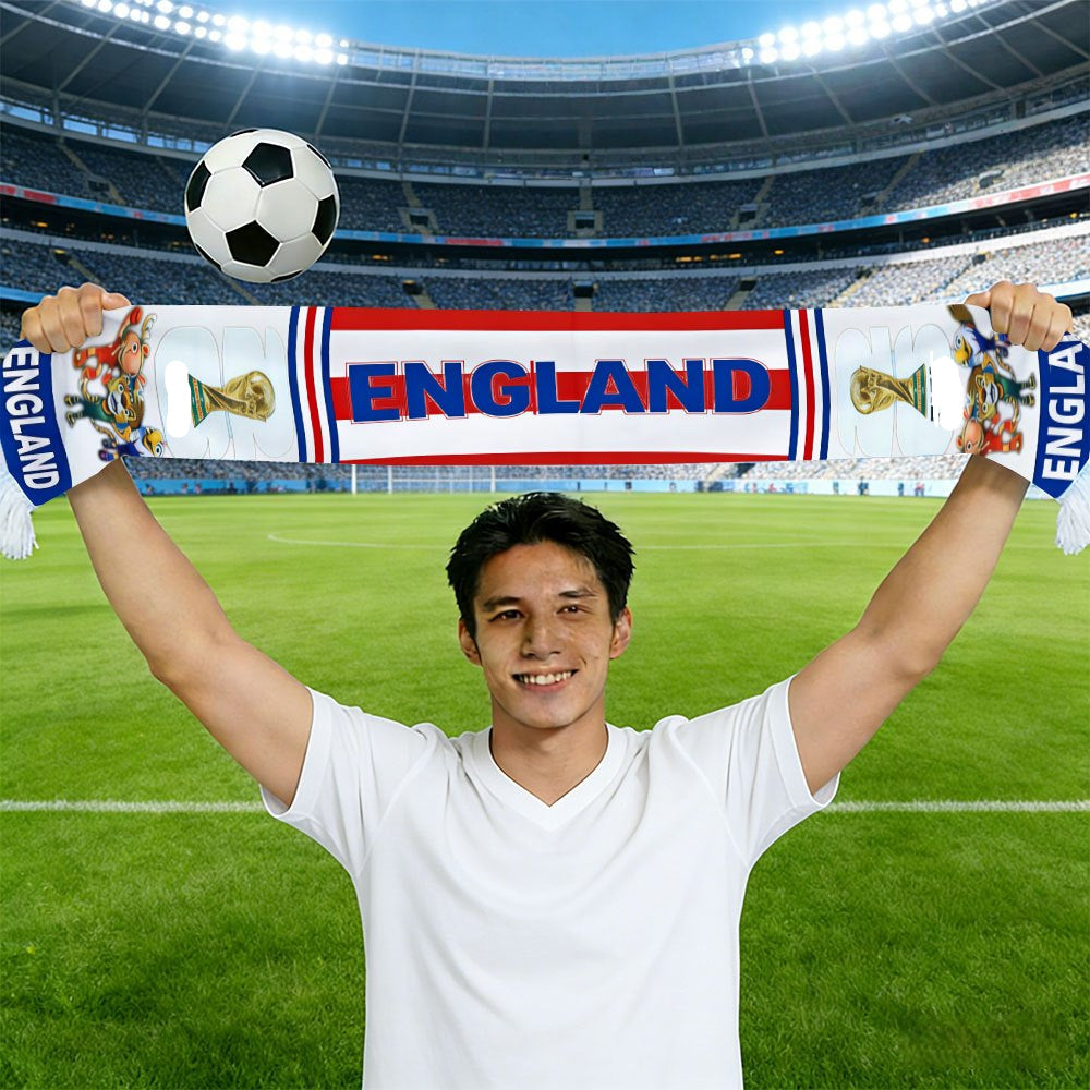 Cachecol de torcedor da bandeira do Reino Unido para jogos e eventos da Copa do Mundo
