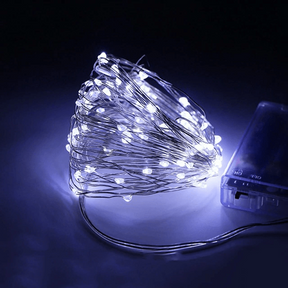 Varal de Luzes Solar para Área Externa (Fio Transparente)