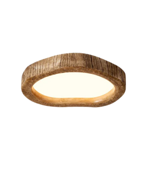 Luminária de Teto Le Halo Bois | Lâmpada LED com Estilo Rústico em Madeira
