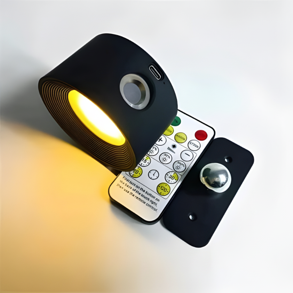 Luminária de Parede LED Recarregável com Suporte Magnético Ajustável